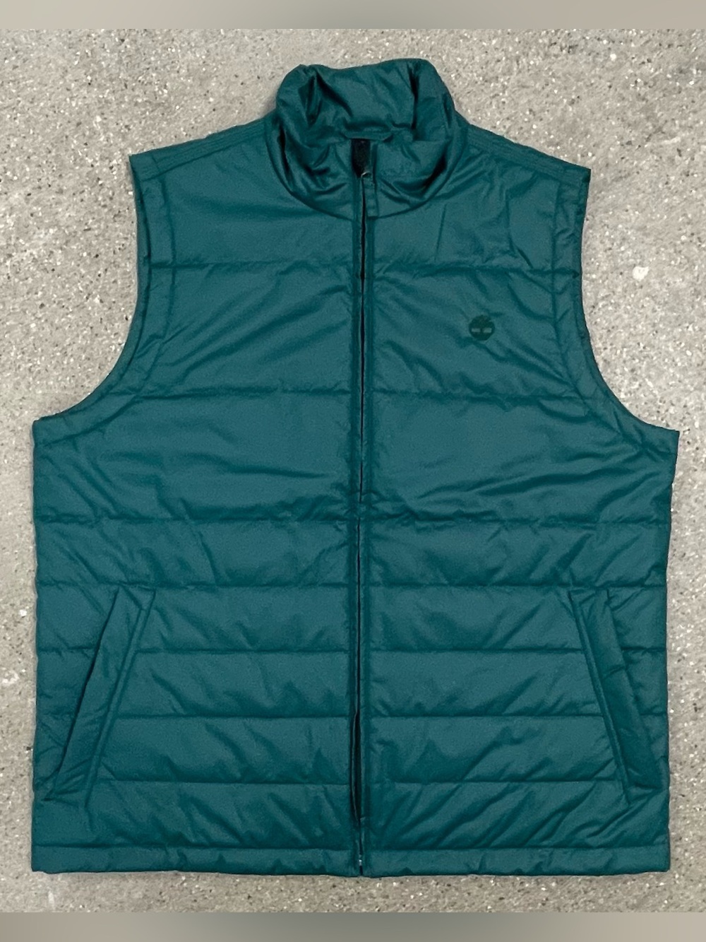 Vintage Like New Timberland Quilted Puffy Feather Down Vest in Green size Large